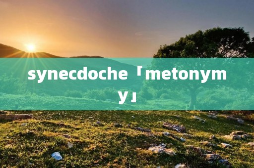 synecdoche「metonymy」
