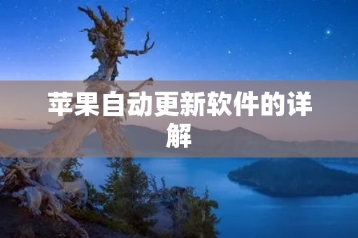 苹果自动更新软件的详解