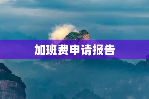 加班费申请报告