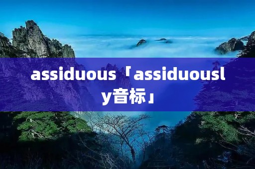 assiduous「assiduously音标」