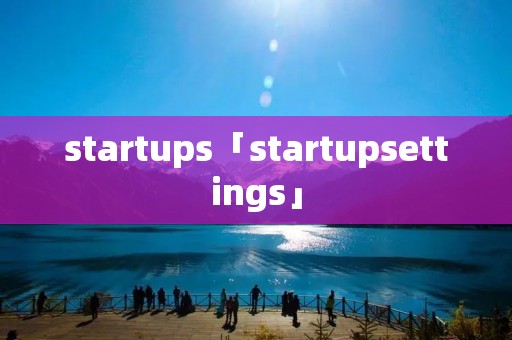 startups「startupsettings」