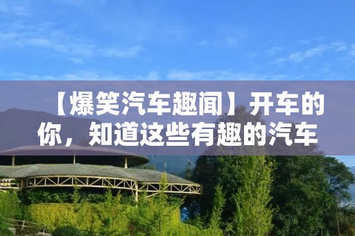 【爆笑汽车趣闻】开车的你,知道这些有趣的汽车知识吗? 【爆笑汽车趣闻】开车的你,知道这些有趣的汽车知识吗?