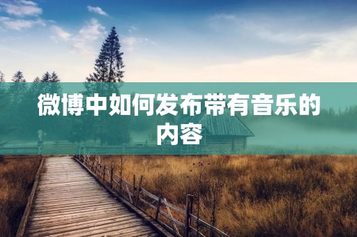 微博中如何发布带有音乐的内容