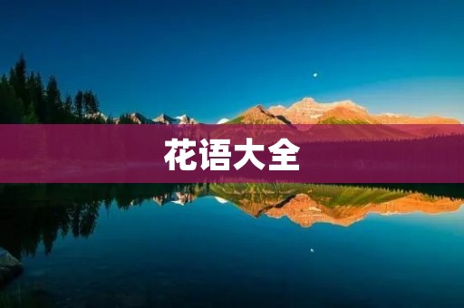 花语大全：花的含义与传说