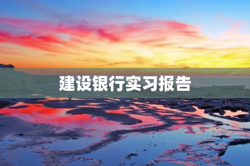 建设银行实习报告:探究银行业务的实际运作