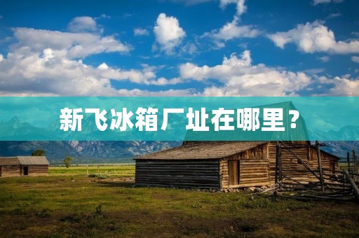新飞冰箱厂址在哪里? 新飞冰箱厂址在哪里?