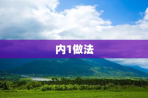 内1做法：如何让你的生活更加健康与有益？