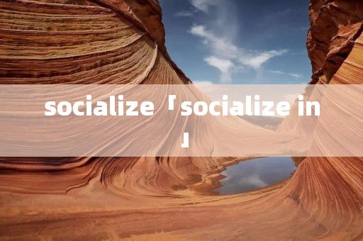 socialize「socialize in」