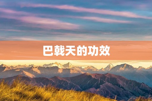 巴戟天的功效:神奇的中药之王 巴戟天的功效:神奇的中药之王