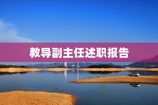 教导副主任述职报告:推进学校教育教学改革