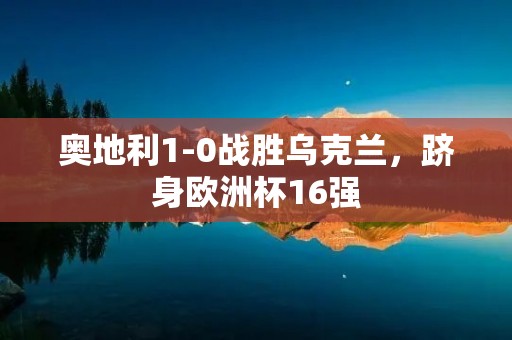 奥地利1-0战胜乌克兰，跻身欧洲杯16强