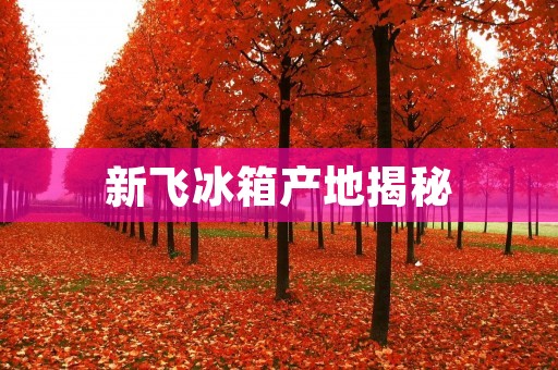 新飞冰箱产地揭秘:探访新飞冰箱生产基地 新飞冰箱产地揭秘:探访新飞冰箱生产基地