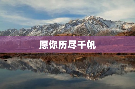 愿你历尽千帆：描绘人生的航程