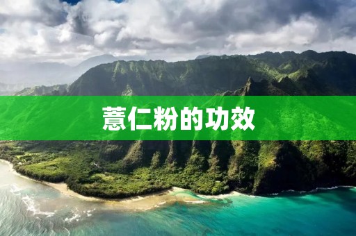 薏仁粉的功效:美容养颜、减肥瘦身、调理女性生理周期 薏仁粉的功效:美容养颜、减肥瘦身、调理女性生理周期