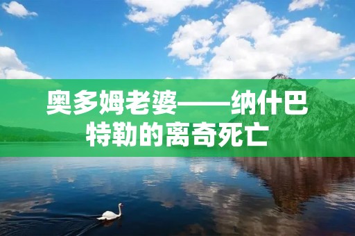 奥多姆老婆——纳什巴特勒的离奇死亡
