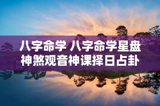 八字命学 八字命学星盘神煞观音神课择日占卦