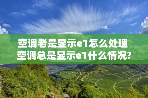 空调老是显示e1怎么处理 空调总是显示e1什么情况? 空调老是显示e1怎么处理 空调总是显示e1什么情况?
