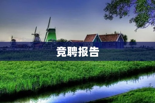 竞聘报告:我是你们最需要的人才