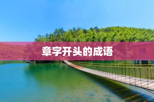 章字开头的成语：深入探究其来源和用法