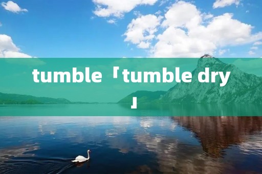 tumble「tumble dry」 tumble「tumble dry」