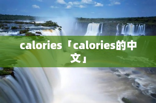 calories「calories的中文」