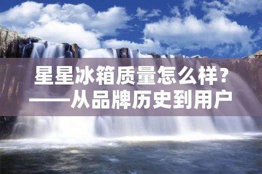 星星冰箱质量怎么样?——从品牌历史到用户评价解析 星星冰箱质量怎么样?——从品牌历史到用户评价解析