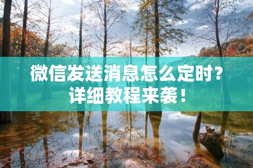 微信发送消息怎么定时?详细教程来袭!