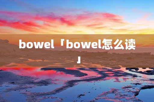 bowel「bowel怎么读」