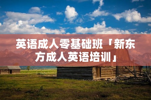 英语成人零基础班「新东方成人英语培训」