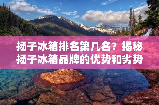 扬子冰箱排名第几名?揭秘扬子冰箱品牌的优势和劣势 扬子冰箱排名第几名?揭秘扬子冰箱品牌的优势和劣势