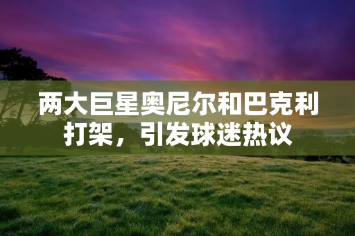 两大巨星奥尼尔和巴克利打架,引发球迷热议 两大巨星奥尼尔和巴克利打架,引发球迷热议