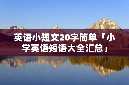 英语小短文20字简单「小学英语短语大全汇总」