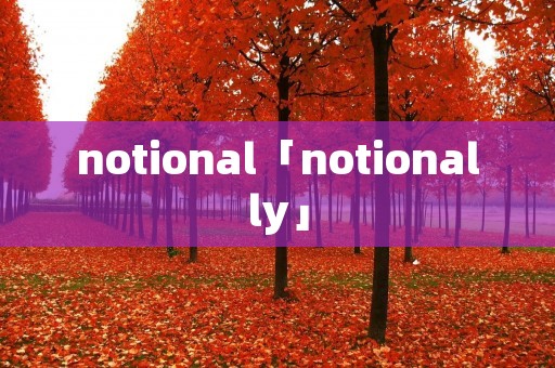 notional「notionally」 notional「notionally」