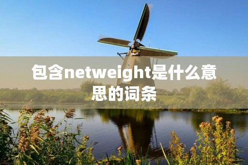 包含netweight是什么意思的词条