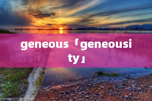 geneous「geneousity」