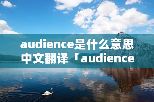 audience是什么意思中文翻译「audience是什么意思中文翻译成」