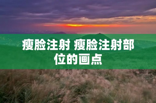 瘦脸注射 瘦脸注射部位的画点