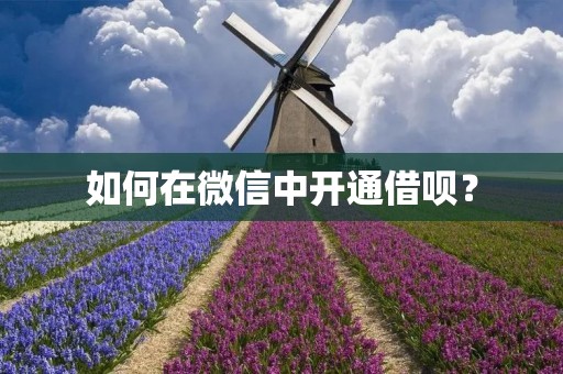如何在微信中开通借呗？