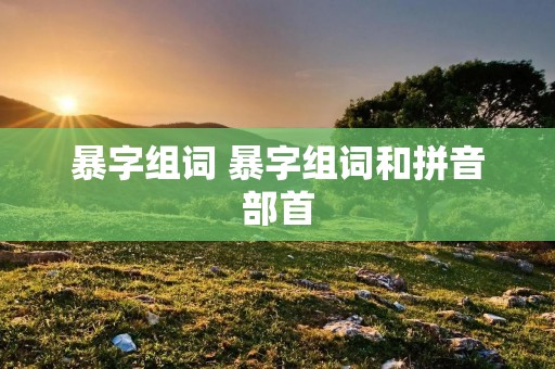 暴字组词 暴字组词和拼音部首 暴字组词 暴字组词和拼音部首