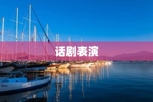 话剧表演：情感与艺术的交融