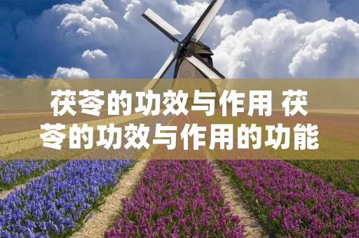 茯苓的功效与作用 茯苓的功效与作用的功能