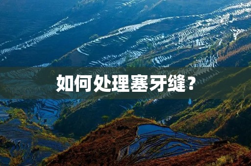 如何处理塞牙缝? 如何处理塞牙缝?