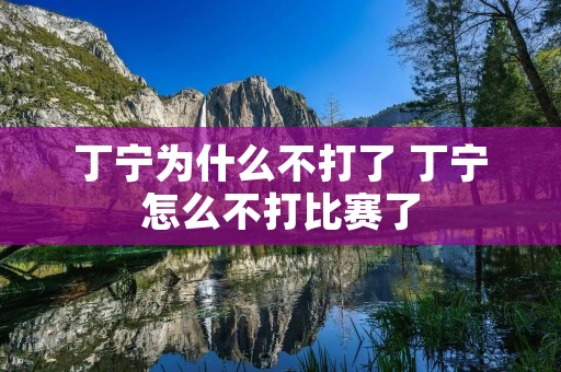 丁宁为什么不打了 丁宁怎么不打比赛了 丁宁为什么不打了 丁宁怎么不打比赛了