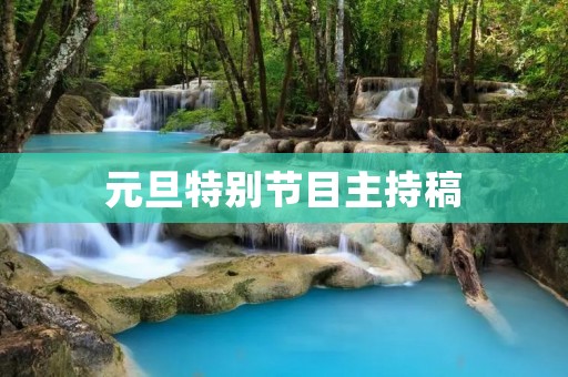 元旦特别节目主持稿：迎接新年，共享喜悦