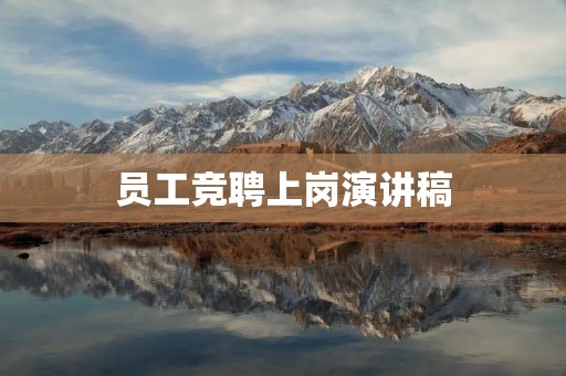 员工竞聘上岗演讲稿：我愿成为这个团队的一员