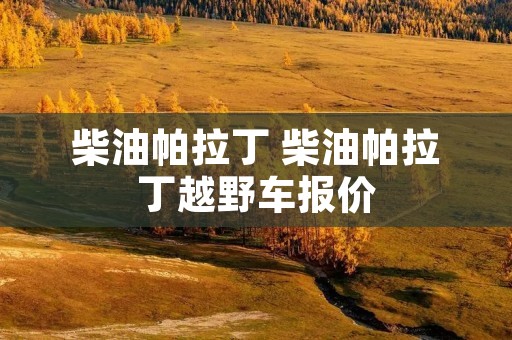 柴油帕拉丁 柴油帕拉丁越野车报价 柴油帕拉丁 柴油帕拉丁越野车报价