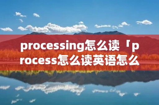 processing怎么读「process怎么读英语怎么说」