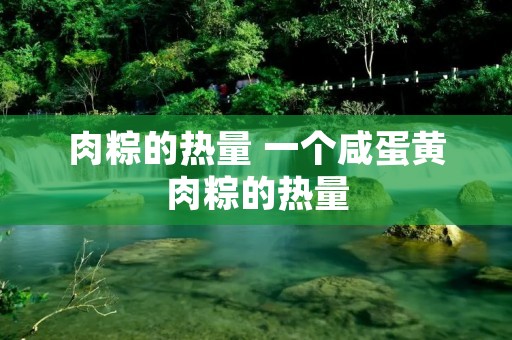 肉粽的热量 一个咸蛋黄肉粽的热量