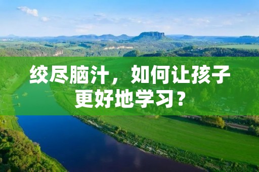 绞尽脑汁，如何让孩子更好地学习？