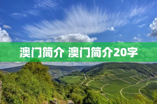 澳门简介 澳门简介20字